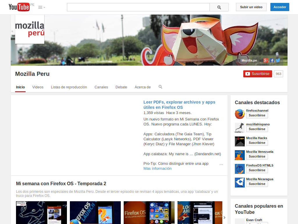 Mozilla Perú: Canal especializado de Firefox OS
